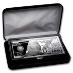 4 oz Silver Bar - 2021 $100 Bill (w/Box & COA)