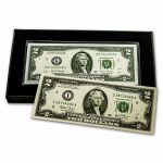4 oz Silver Colorized Bar - $2 Jefferson Bill (w/Box & COA + $2)
