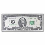 4 oz Silver Colorized Bar - $2 Jefferson Bill