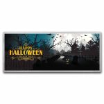 4 oz Silver Colorized Bar - Happy Halloween "Graveyard"