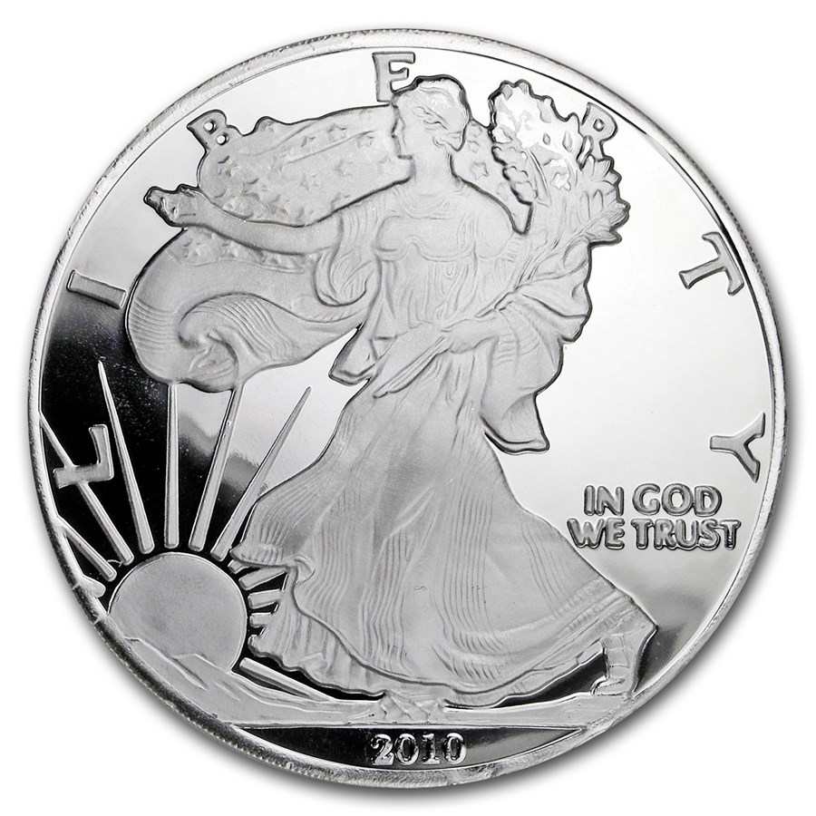 4 oz Silver Round - 2010 Silver Eagle (w/Box & COA)