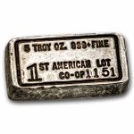 5.14 oz Silver Bar - 1st American (Lot 1151)
