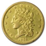 $5 Gold Classic Head Half Eagle XF