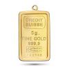 5 gram Gold Bar - Credit Suisse Vintage Design (w/ Bezel)