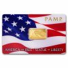 5 gram Gold Bar - PAMP America the Free: Statue of Liberty