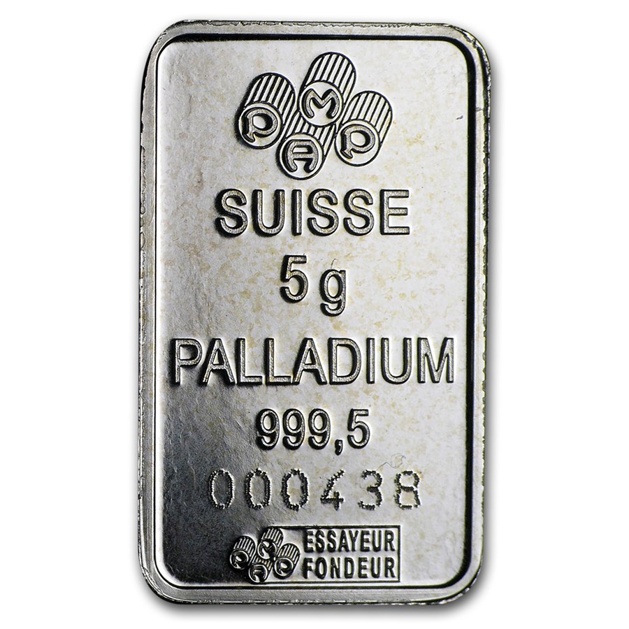 5 gram Palladium Bar - Secondary Market
