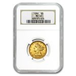 $5 Liberty Gold Half Eagle MS-60 PCGS/NGC
