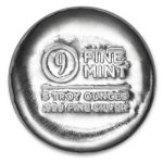 5 oz Cast-Poured Silver Round - 9Fine Mint