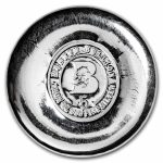 5 oz Cast Poured Silver Round - Bunker Bullion Button