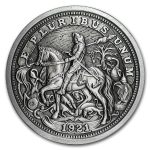 5 oz Silver Antique Round - Hobo Nickel Knight, Death & The Devil