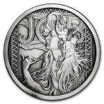 5 oz Silver Antique Round - Mucha Series (JOB)