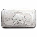 5 oz Silver Bar - 1901 $10 Bison