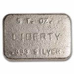 5 oz Silver Bar - Liberty (Square)