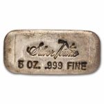 5 oz Silver Bar - Silvertowne (Poured/Vintage/Serial #)