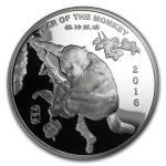 5 oz Silver Round - APMEX (2016 Year of the Monkey)
