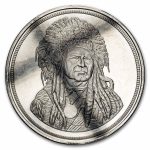 5 oz Silver Round - Running Antelope (The Silver Chief, Scruffy)