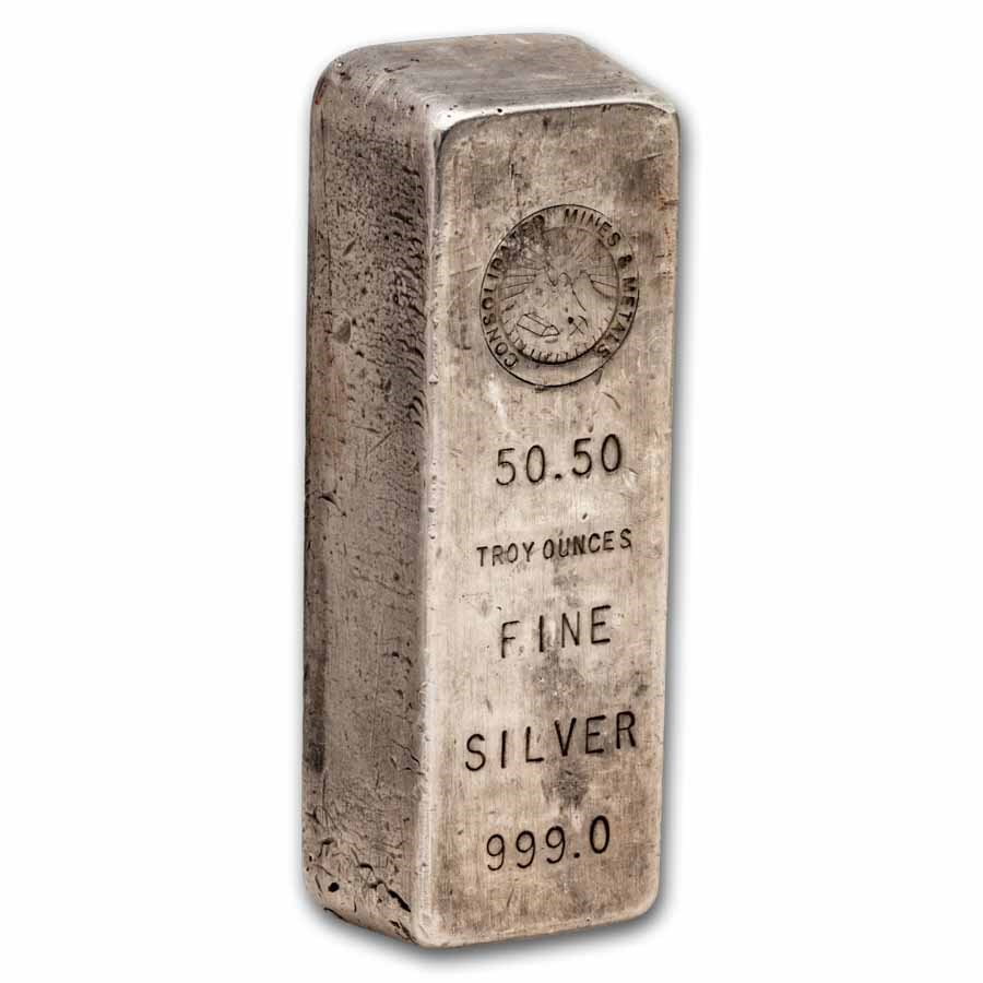 50.50 oz Silver Bar - Consolidated Mines and Metals (#62784)   