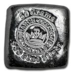 50 gram Hand Poured Silver Square - MPM