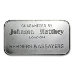 50 Gram Platinum Bar - Johnson Matthey London (.9995 Fine)