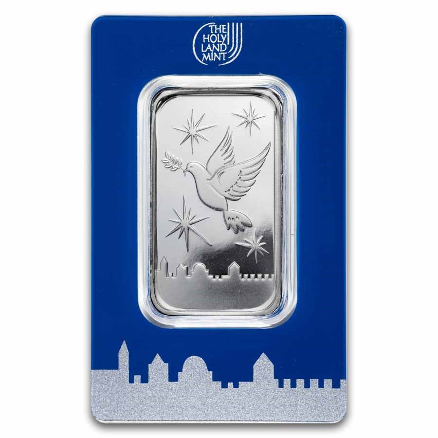 50 gram Silver Bar - Holy Land Mint (Dove of Peace)