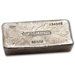 50 oz Silver Bar - Engelhard (Bull Logo, Canada, Poured)