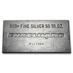 50 oz Silver Bar - Engelhard (Struck, Triangle)