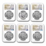 6-Coin 2021 Morgan/Peace Dollar Set MS-70 NGC (First Day)