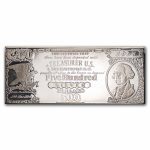 8 oz Silver Bar - $500 Silver Certificate (Washington)