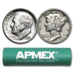 90% Silver Coins - $5 Face Value Roll - Dimes