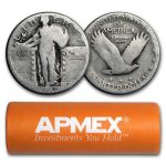 90% Silver Standing Liberty Quarters 40-Coin Roll (Dateless)