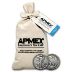 90% Silver Walking Liberty Half Dollars $100 Face Value Bag