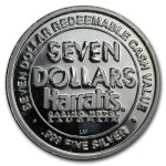 .999 Fine Silver $7 Gaming Token