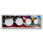 American Gold Eagle Coin Set Display - 1/10, 1/4, 1/2, and 1 oz