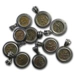 Ancient Judaea Widows Mite Alex. Jannaeus (103-76 BC) Bezel Mount