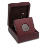 APMEX Wood Gift Box - Includes 26 mm Direct Fit Holder