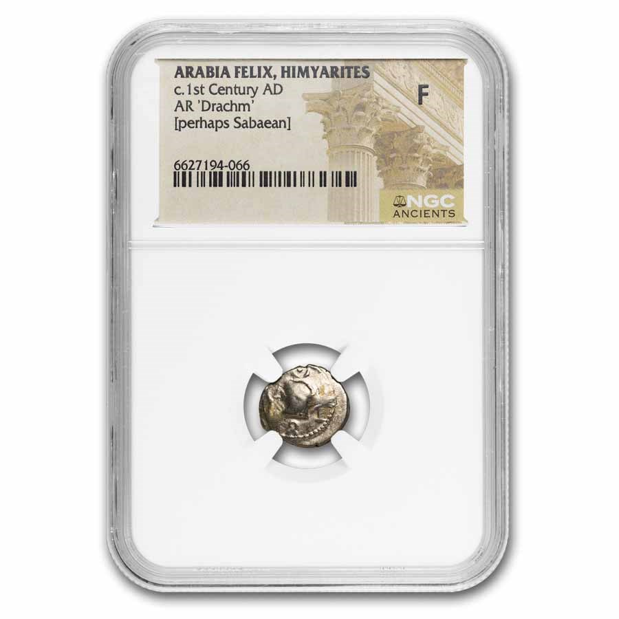 Arabia Felix. Himyarites AR Drachm (c.1st Century AD) Fine NGC