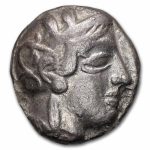 Attica Athens AR Silver Tetradrachm Owl (440-404 BC) VF
