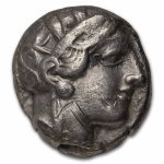Attica Athens AR Silver Tetradrachm Owl (440-404 BC) XF