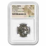 Attica, Athens AR Tetradrachm Owl 440-404 BC MS NGC 4/5