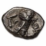 Attica Athens Silver Tetradrachm Owl (353-294 BC) XF