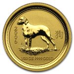 Australia 1/20 oz Gold Lunar Coin (Series I, Random Year)
