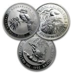 Australia 1 oz Silver Kookaburra BU (Random Year) Abrasions