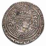 Baktria Western Turks Sandan AR Drachm (after 688 AD) VF-XF