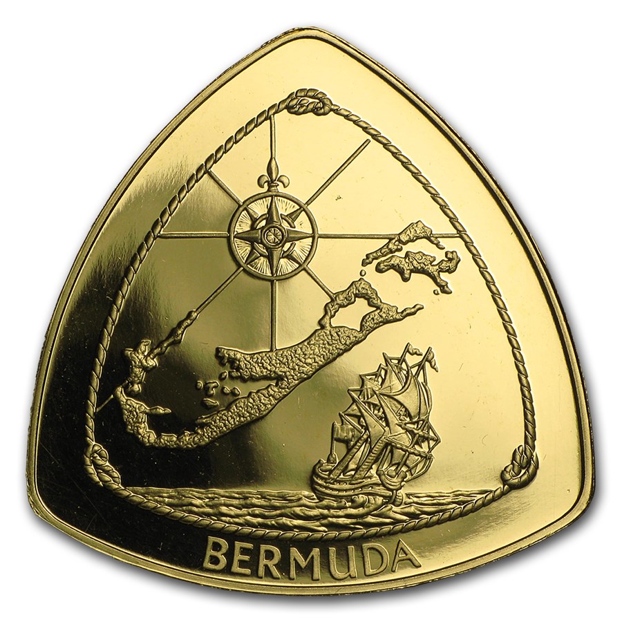 Bermuda 1 oz Proof Gold $60 Triangle (Random Dates)
