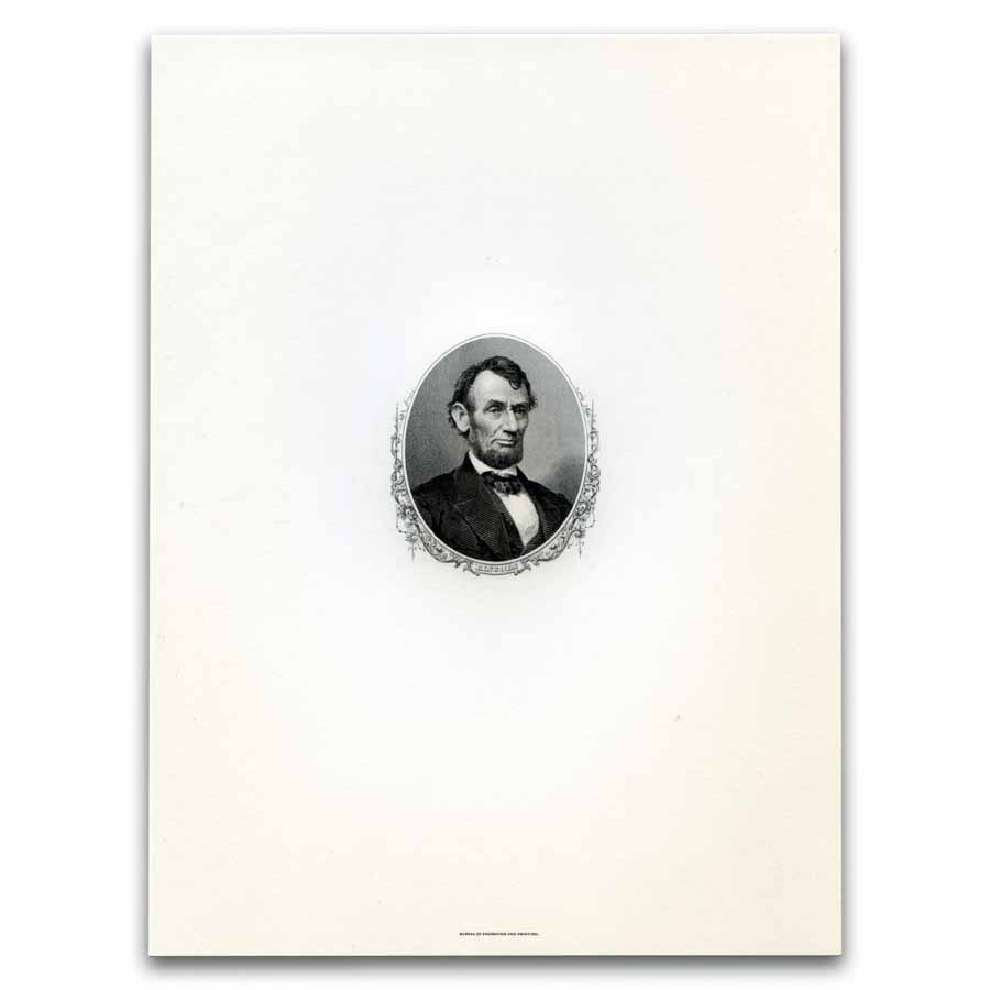 Bureau Of Engraving & Printing Abraham Lincoln 9"x12" Print