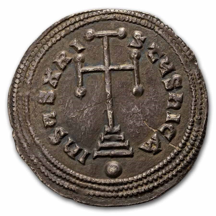 Byzantine AR Miliaresion Leo VI (886-912) Ch XF (Full Rings)