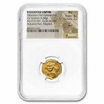 Byzantine AV Solidus Heraclius & Her. Cons (613-641 AD) AU NGC