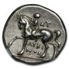 Calabria Taras AR Didrachm Taras on Dolphin (281-240 BC)CH VF NGC