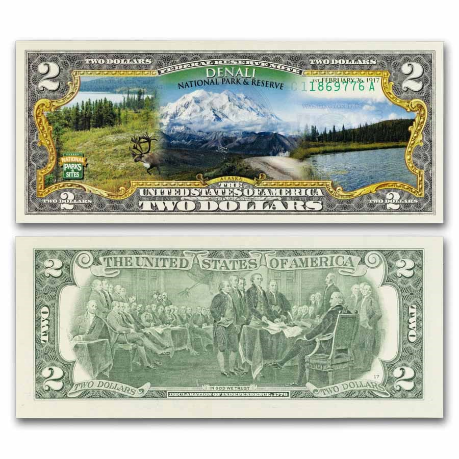 Celebrating America $2 Bill - Denali National Park