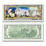 Celebrating America $2 Bill - Mt. Rushmore National Memorial